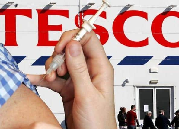 You can book a flu jab at Tesco