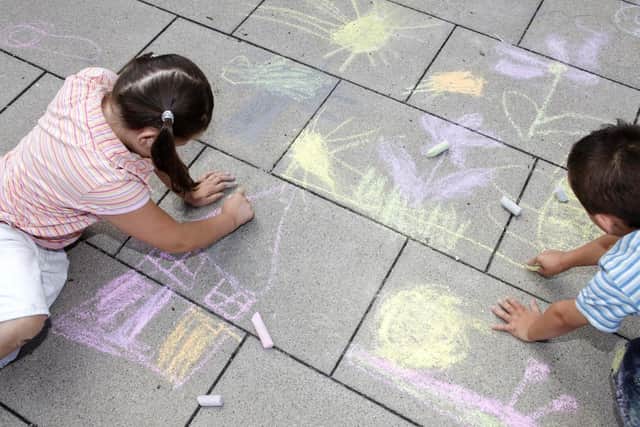 Most people consider chalking on pavements to be harmless fun for children. Photo: Getty Images.