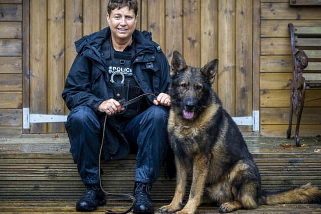 Brave duo PC Ellen Webster and her police dog Nero have been recognised for their bravery following the attack in Milton Keynes
