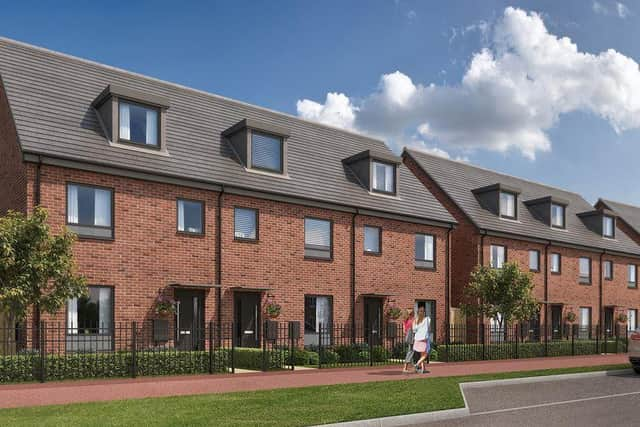 These three bedroom homes start at £182,500 for a 50% share