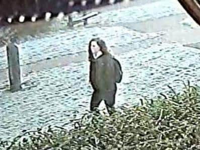 A last sighting of Leah on CCTV as she walked to work