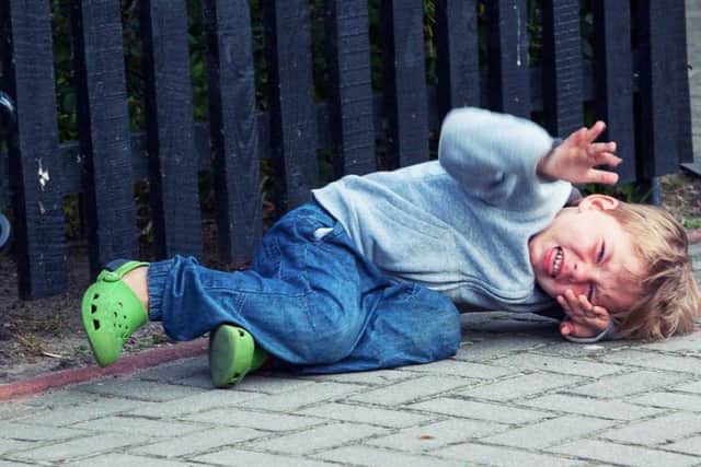 The little boy had a meltdown and hurt himself. This is a generic photo from Getty Images and posed by a model.