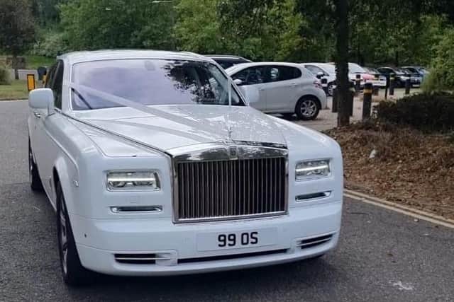The celebrity-style Rolls Royce took Rebecca to nursery