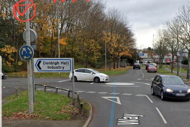 A clear give way sign is needed above the roundabout sign, says Sergio