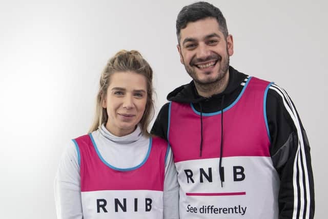 Domenico and Holly Clores are running the London Marathon in aid of the Royal National Institute of Blind People (RNIB) after their son Oscar was diagnosed with a rare eye condition