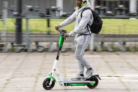 A Lime e-scooter