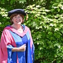 Former Bedfordshire Lord-Lieutenant Helen Nellis after being awarded an honorary doctorate by Cranfield University