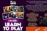 The Learn to Play event is in October