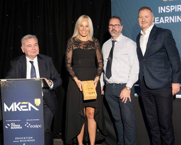 Eammon Holmes, Sarah Bennett, Jason Smith (Head of Operations IFtL) and Mark Dolling (Trustee IFtL)
