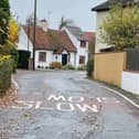 Picture shows the narrow bend on Walton Road