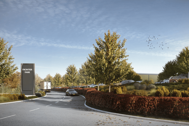 A CGI image showing how the new warehouses could look. Credit: Frontier Estates
