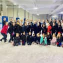 Pictured: Skaters at the ice rink