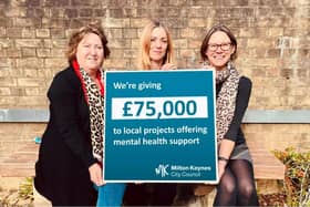 From left, Councillor Jane Carr with Emma Bates, Public Health Principal – Mental Health and Wellbeing (MKCC) and Marimba Carr, Deputy Director of Public Health for MK