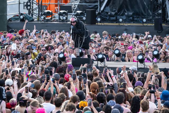 Blackbear on stage at The National Bowl in Milton Keynes on Saturday, June 21, 2025. Photo by David Jackson.