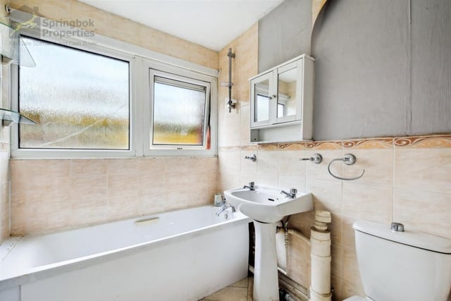 The bathroom needs some attention
