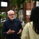 Jeremy Corbyn speaks to the media after announcing the creation of a new political party. Photo by Leon Neal/Getty Images.
