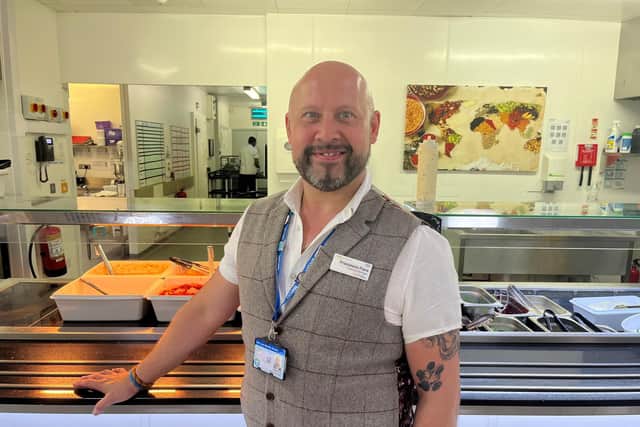 Francesco Fiore leads a team that cooks up 1,200 meals a day at Milton Keynes University Hospital