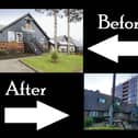 These photos show this corner of Central Milton Keynes before and after a high rise development of apartments