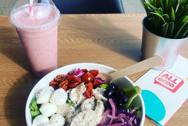 Healthy food is available at Milton Keynes Central rail station, thanks to the All Good Cafe