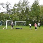 Graham Bramwell, Team Mixxos - saves a goal, and ends up face down in the mud!