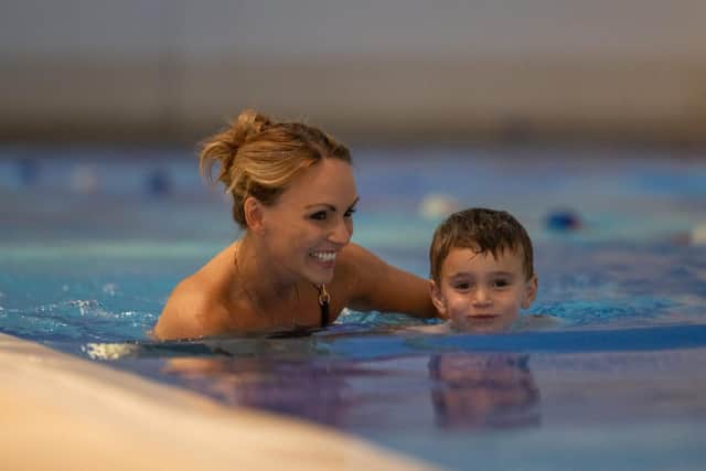 Little swimmer during a session at Water Babies Bucks & Beds