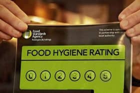 Look for food hygiene ratings which are displayed on shop/restaurant/bar window or door