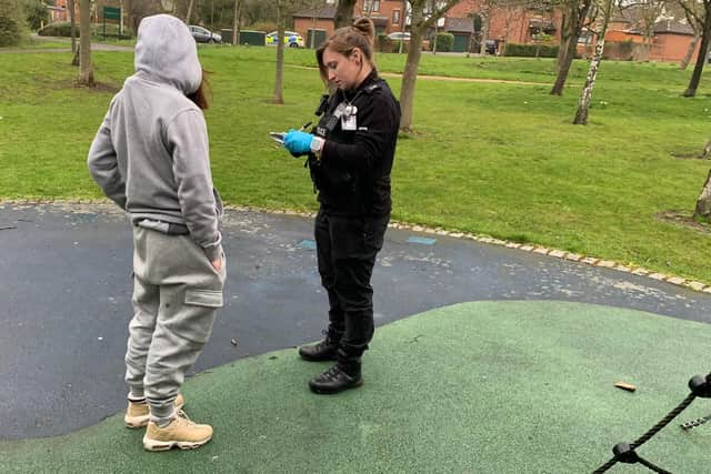 Police are carrying out Section 60 searches for knives in Milton Keynes today