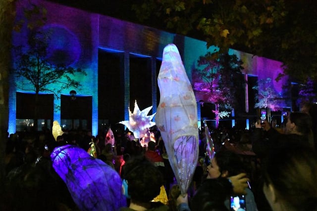 People brought along their own home-made lanterns
