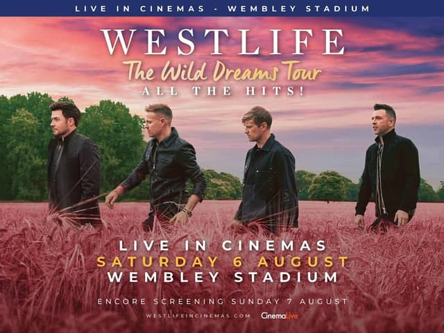 Westlife's concert will be screened live in cinemas