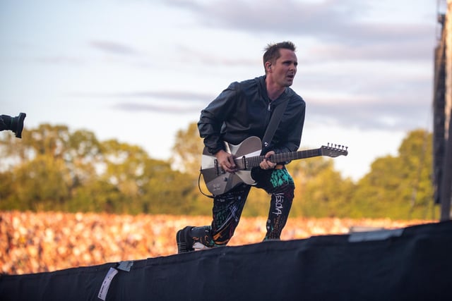 Muse on stage at the National Bowl in Milton Keynes on Sunday, June 25, 2023. Photo by David Jackson.