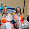 The young Muslims delivered the gifts personally on Christmas Day