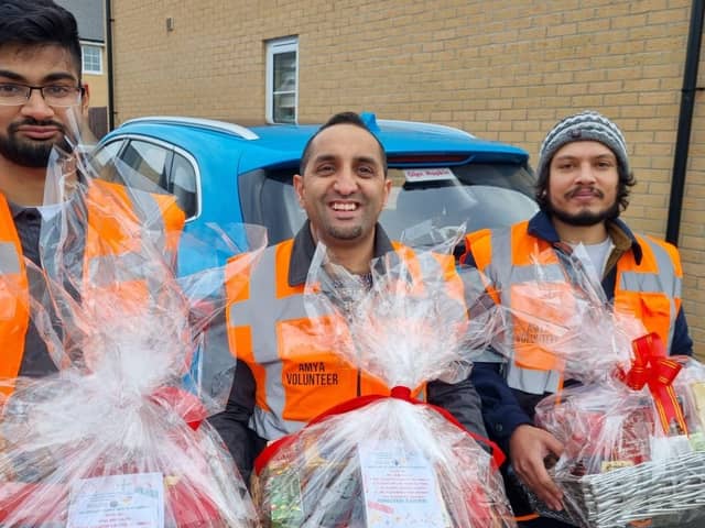 The young Muslims delivered the gifts personally on Christmas Day