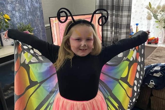 World Book Day 44. Tilly is the butterfly from the Hungry Caterpillar. 