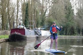 Teresa on the paddleboard