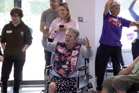Families living with PSP &amp; CBD take part in an exercise class