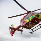One of the Air ambulances sent to people in need