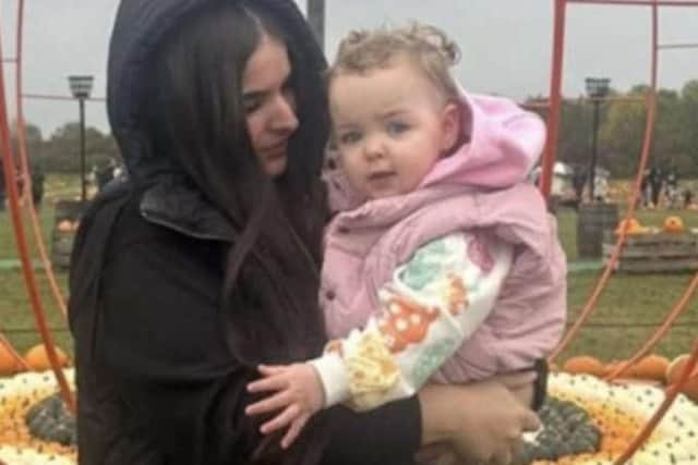 Paige with her baby daughter Willow