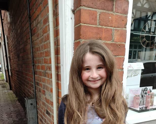 Grace before her haircut