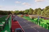 Artists' impression of one of the new household waste sites planned for Milton Keynes