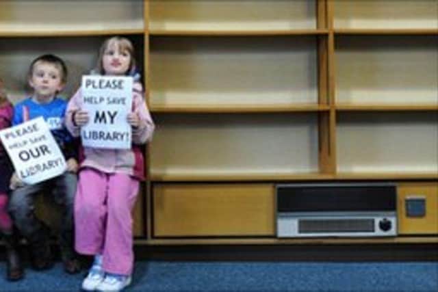 The shelves were bare after the library protest in 2011