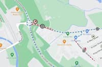 Newport Road in New Bradwell could be closed for up to eight weeks to enable Anglian Water to repair a collapsed water main. Map courtesy of the One Network website.