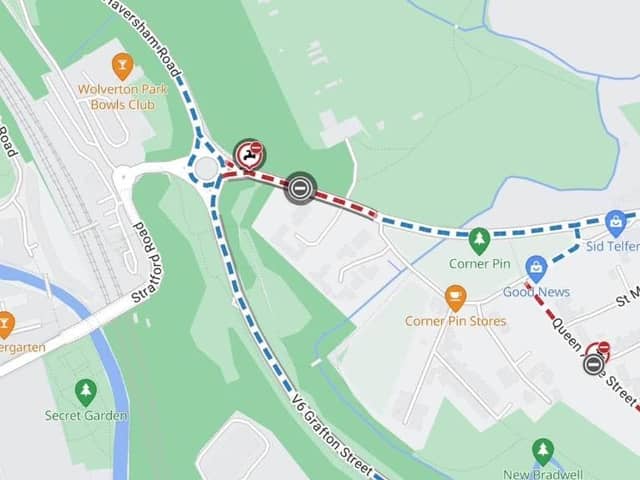 Newport Road in New Bradwell could be closed for up to eight weeks to enable Anglian Water to repair a collapsed water main. Map courtesy of the One Network website.