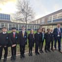 Pupils with Associate Principal Damian McGeehin from Sir Herbert Leon Academy