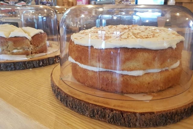 Homemade cakes are for sale in the new Potting Shed Cafe