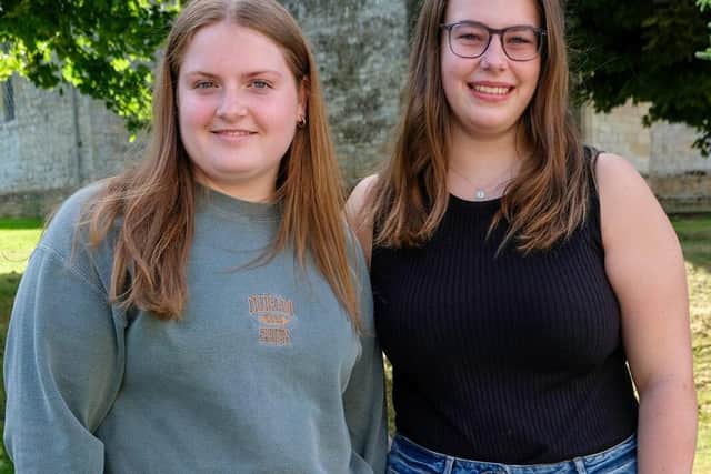 Happy Thornton College Sixth Form student on results day.