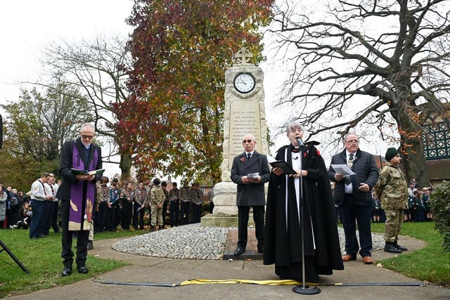 There were prayers at the war memorial in Woburn Sands