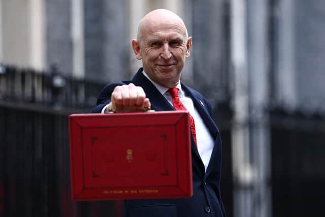 Chancellor of the Exchequer John Healey announced a £100 household energy payments for properties in council tax bands A to D during today's Budget. Photo by Henry NICHOLLS / AFP via Getty Images.