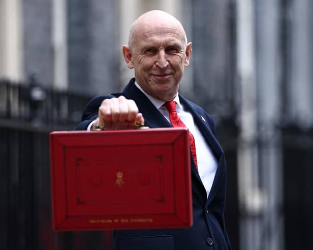 Chancellor of the Exchequer John Healey announced a £100 household energy payments for properties in council tax bands A to D during today's Budget. Photo by Henry NICHOLLS / AFP via Getty Images.