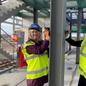 Council leader Pete Marland and Cllr Zoe Nolan at the new MK East development site in Milton Keynes