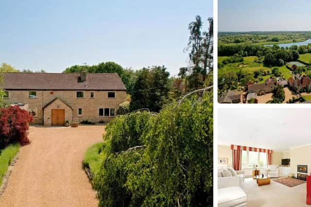 The original barn, which dates back 200 years,  is set in 0.27 acres of landscaped gardens and boasts four bedrooms, three bath or shower rooms
reception hall and three reception rooms plus Kitchen/breakfast room.